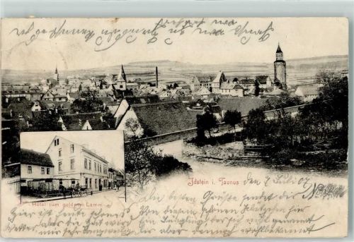 Idstein 1907 Hotel zum goldenen Lamm Hexenturm