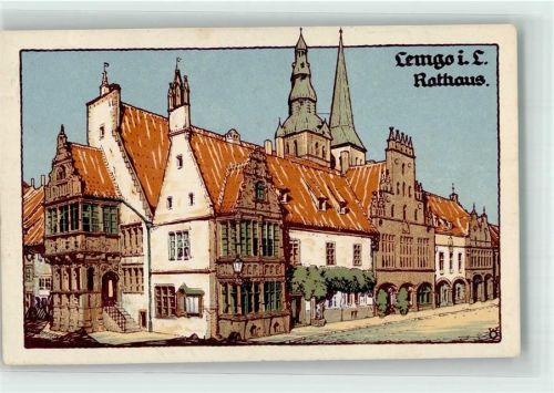 Lemgo Rathaus Aquarell