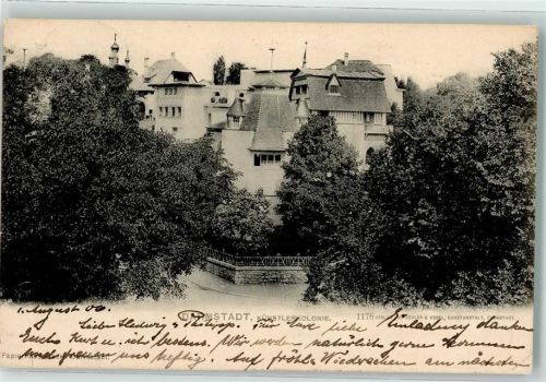 W6100 Darmstadt Künstlerkolonie Kunstgeschichte Darmstadt 1906 Gebrauchsspuren
