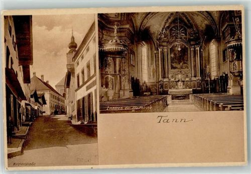 Tann Kirchenstraße Altaransicht Pfarrkirche Kanzel