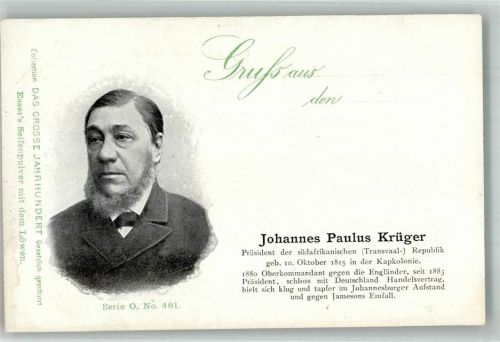 1900 Präsident Paulus Krüger Das Grosse Jahrhunder Serie O Nr. 481