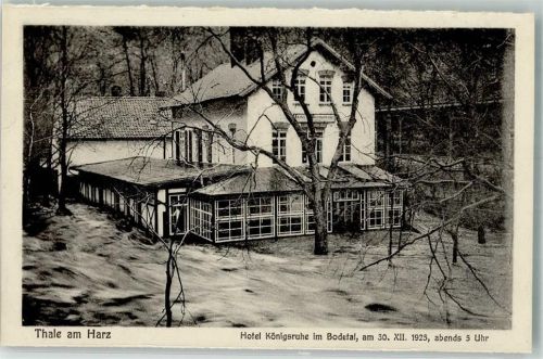 Thale Hochwasser Zerstörung am Hotel Königsruhe 1925
