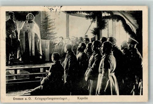 Crossen a.d. Oder 195 Kirche Kriegsgefangenenlager Feldpost WK I