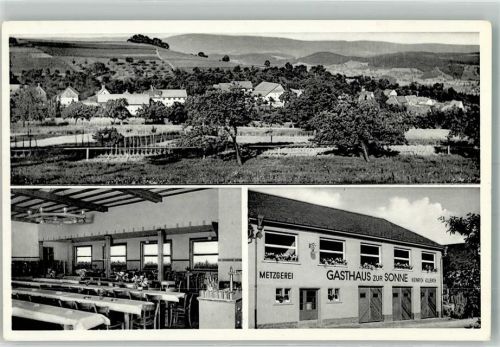 Winterkasten 1958 Gasthaus zur Sonne Metzgerei