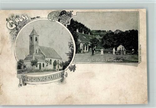 Wien 1898 Sievering - Kothbauer, Kirche - AK Flecken