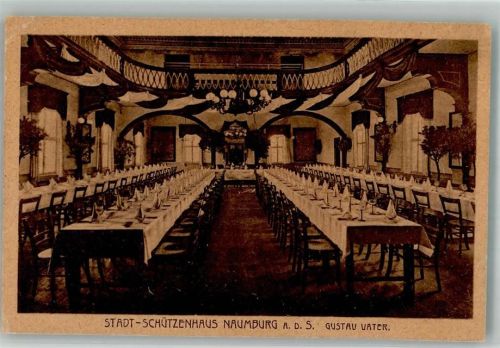 Naumburg 1920 Gasthaus Stadt-Schützenhaus Festsaal Festtafel