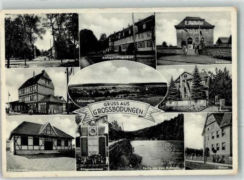 Großbodungen Bahnhof Sparkasse Amtsgericht Schule Gasthaus Schützenhaus Postamt