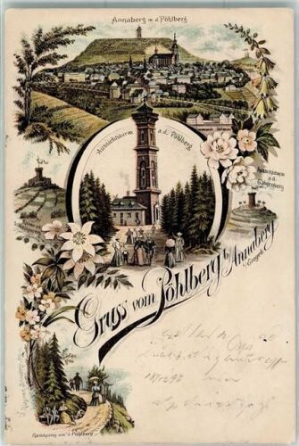 Pöhlberg 1897 Aussichtsturm Rundgang am Pöhlberg