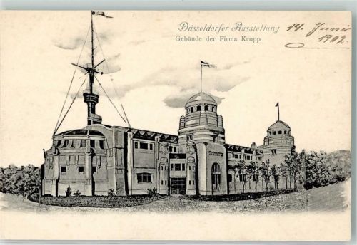 Düsseldorf Ausstellung 1902 Gebäude der Firma Krupp