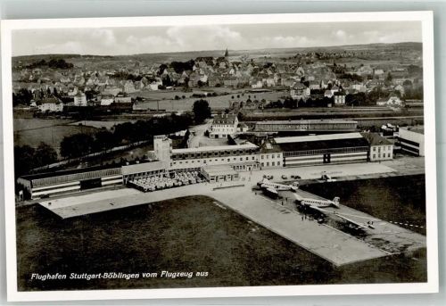 Böblingen Fliegeraufnahme Flughafen Stuttgart-Böblingen Propelermaschinen