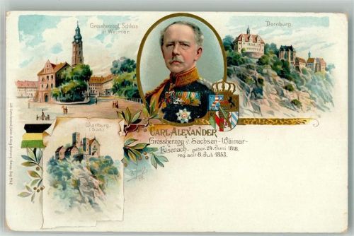 Weimar Carl Alexander Großherzog von Sachsen-Weimar-Eisenach Wappen