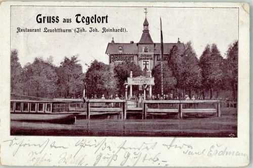 Tegelort 1900 Gasthaus Leuchtturm Foto AK