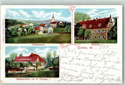 Crostau 1903 Schloss Restauration von P. Thomas
