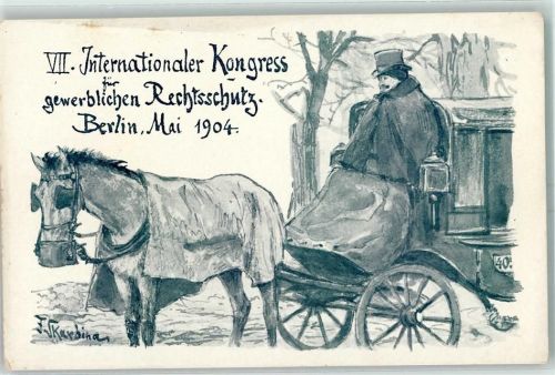 Berlin Mitte 1904 Kongress für gewerblichen Rechtsschutz sign. Skarbina, Helmut