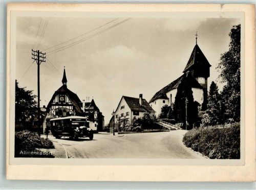 78462 W7750 Allmannsdorf - Omnibus Original aufmontierte Verlagsmusterkarte