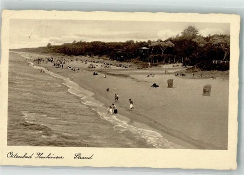 Primorsk Fischhausen 1934 Foto AK Neuhäuser Schwimmbad Strand
