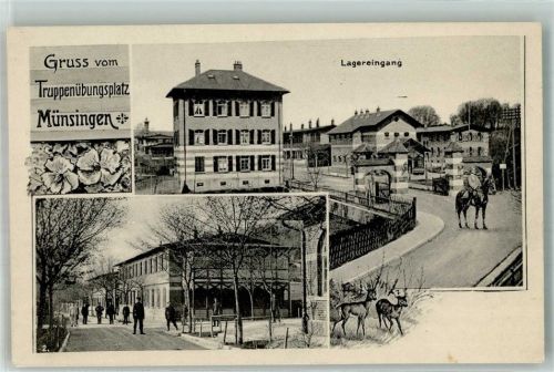 72525 W7420 Münsingen , Württ 1912 - Truppenübungsplatz Lagereingang