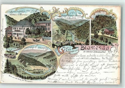 Mellenbach-Glasbach Gruss aus - Blumenau - Gasthaus, gute Erhaltung AK