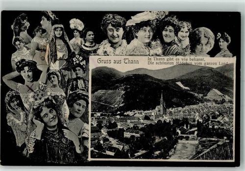 68800 Thann Tann , Thann 1911 Fotomontage AK Schönste Mädchen