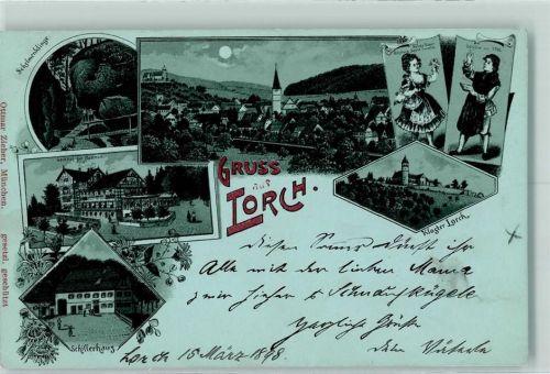 Lorch 1898 Schlemenklinge Gasthof Zur Harmonie Schillerhaus Kloster Lorch Schiller