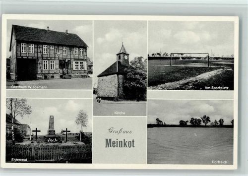 Meinkot Gasthaus Wiedemann Ehrenmal Kirche Am Sportplatz Dorfteich