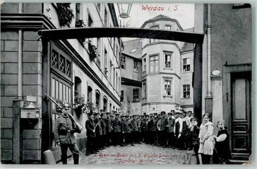 Werdau 1916 Rekruten-Depot des 1. Ersatz Bataillons Inf. Reg. Nr. 105