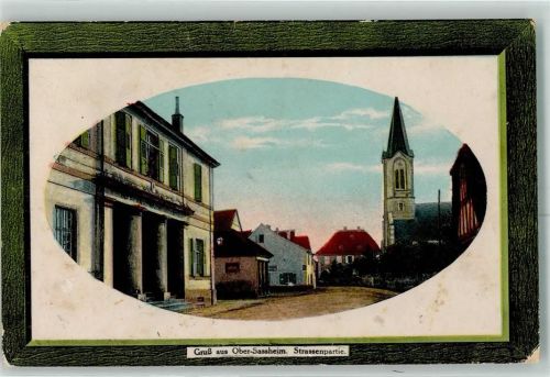 Obersaasheim 1914 Passepartout Rahmen