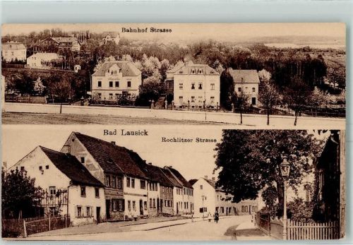 04651 O7232 Bad Lausick 1915 - Bahnhof-Straße Rochlitzer Straße