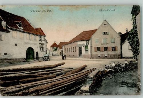 Scherwiller 1915 Mittelmühlbach Waschfrauen AK