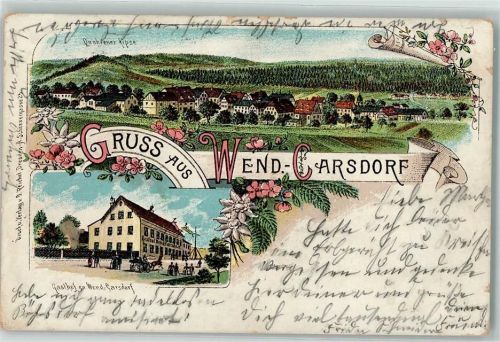 Wendischcarsdorf 1903 Gasthaus Lithographie