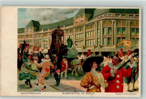 Köln Stadt Karneval Kaufhaus Carl Peters Narren sign Prof. Pietschmann