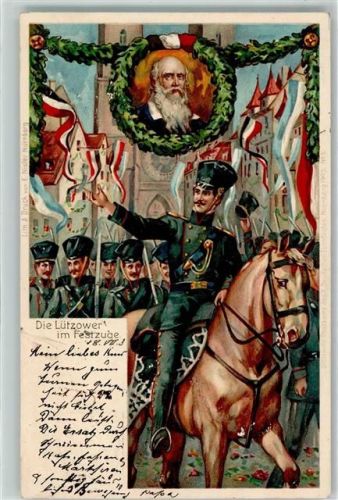 Nürnberg X. Deutsches Turnfest 1903 Die Lützower im Festzuge Off. Festpostkarte Nr 5 Aus dem Festspiel Sonderstempel