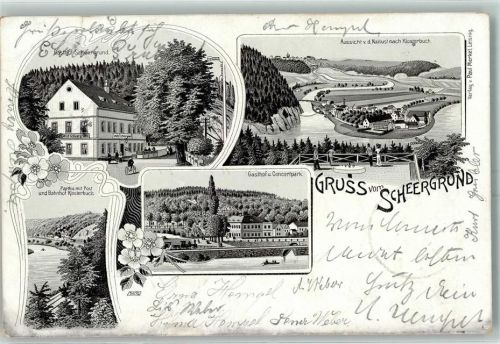 Scheergrund 1902 Gasthaus Scheergrund Klosterbruch Konzertgarten