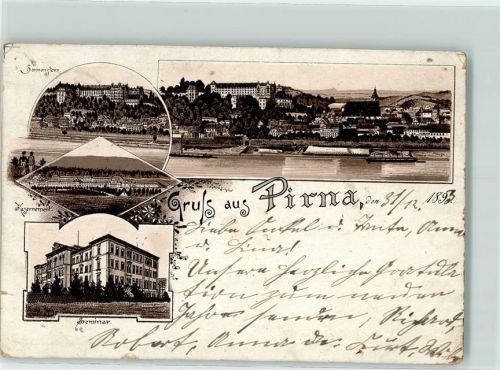 Pirna 1893 Vorläufer Sonnenstein Kasernement Seminar