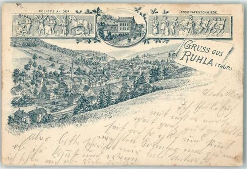 Ruhla 1898 Vorläufer Reliefs a. d. Landgrafenschmiede Landgrafenschmiede
