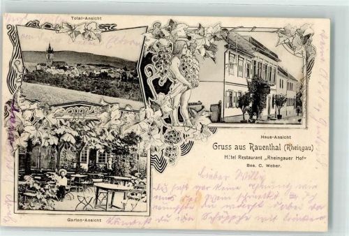 Rauenthal 1904 Hotel Restaurant Rheingauer Hof
