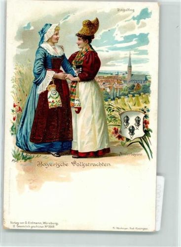 Dingolfing Bayerische Volkstrachten Niederbayern Frauen Trachten Wappen