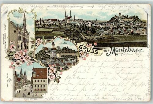 Montabaur 1897 Rathaus Schloss Kirchstraße