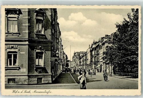 95028 W8670 Hof , Saale - Marienstraße Oldtimer Motorrad Fahrrad
