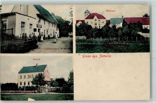 Zetteritz Restauration Zum Ratskeller von W. Böden Rittergut Schule