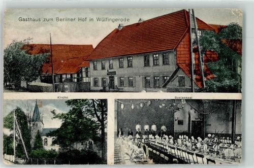 Wülfingerode Gasthaus zum Berliner Hof Kirche Landpost Wülfingerode über Bleicherode