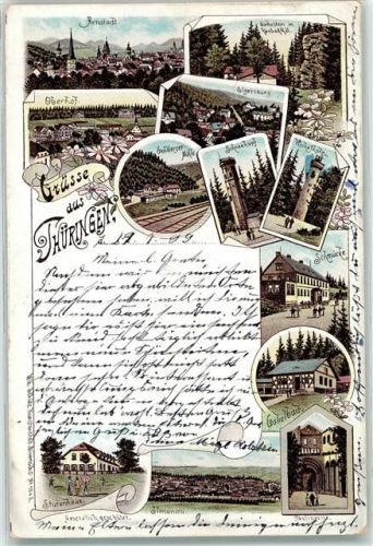 Ilmenau 1899 Arnstadt Oberhof Olgersburg Gehlberger Mühle Schneekope Schmücke Stutenhaus