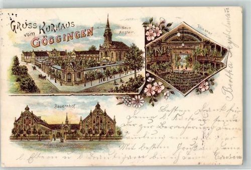 Bad Gögging 1898 Kurhaus neue Anstalt Theater