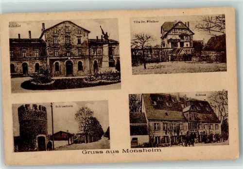 Monsheim Bahnhof Schloss Villa Dr. Fliedner Schlossturm