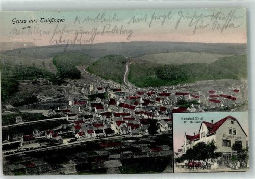 Tailfingen 1907 Bahnhof Hotel