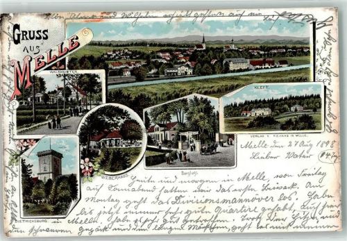 Melle 1898 Gasthaus Waldmeister Weberhaus Dietrichsburg Berglust Kleft