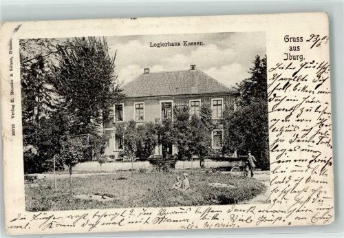 Bad Iburg 1902 Pension Kassen Garten Kinder Fahradfahrer
