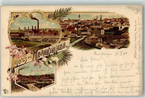 Neunkirchen 1901 Grube König Zechenhaus Kohlwald