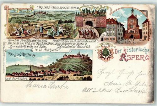 Asperg 1904 Terrestre Foenus Innocentissium Inneres Burgtor Festungstor Hohen Asperg Bauern