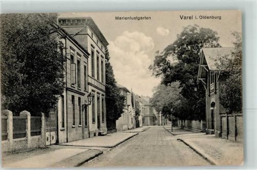 Varel 1912 Marienlustgarten Bahnpost Bremen - Wilhelmshaven Zug 39